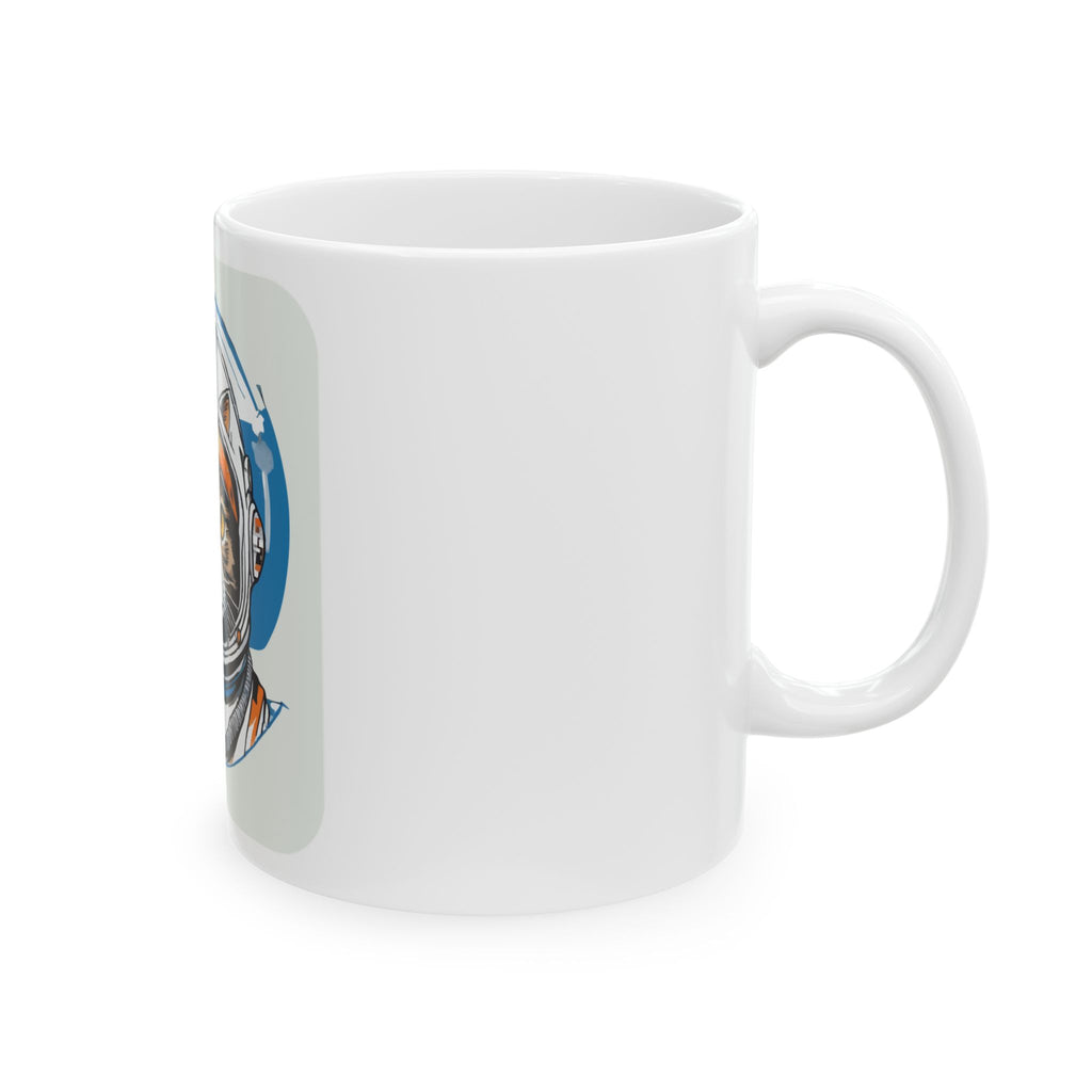 Retro Astronaut Cat Mug Funny Space Cat Gift