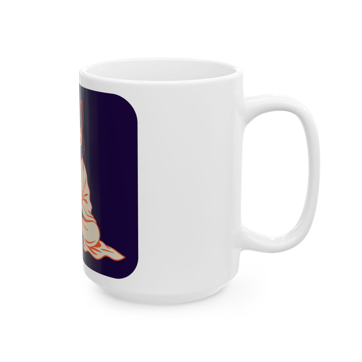 Zen Cat Anime Art Mug | Woodblock Parody