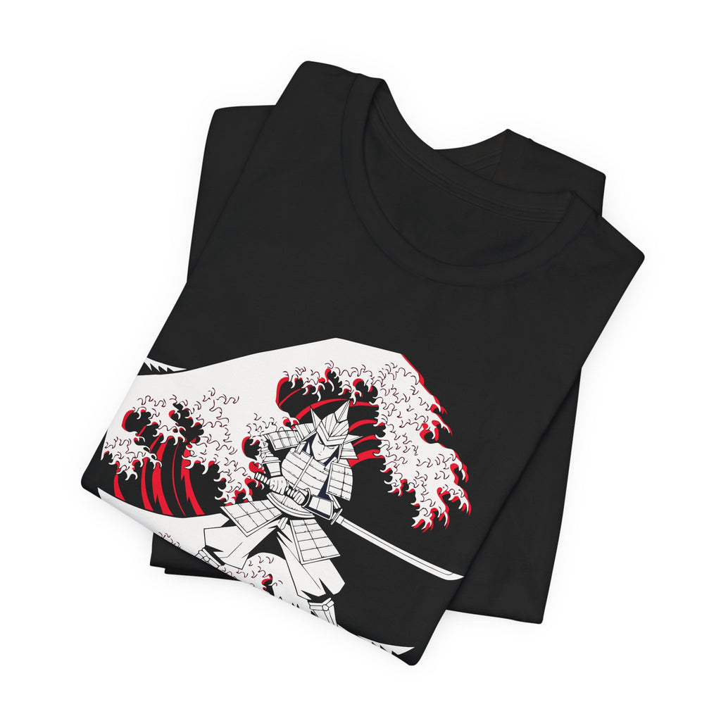 Samurai Wave Anime Tee | Hokusai Parody