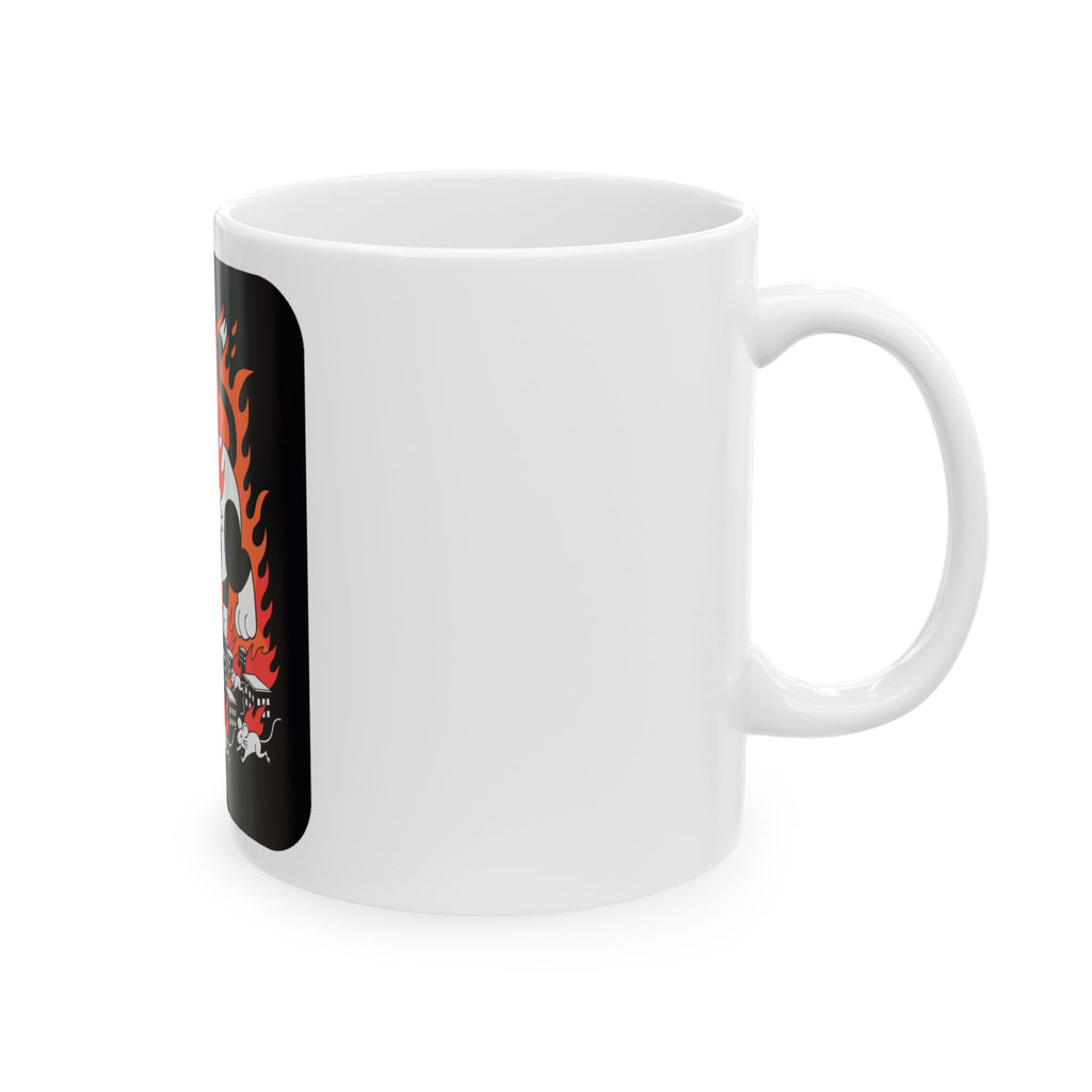 Dark Humor Monster Kitty City Chaos Mug