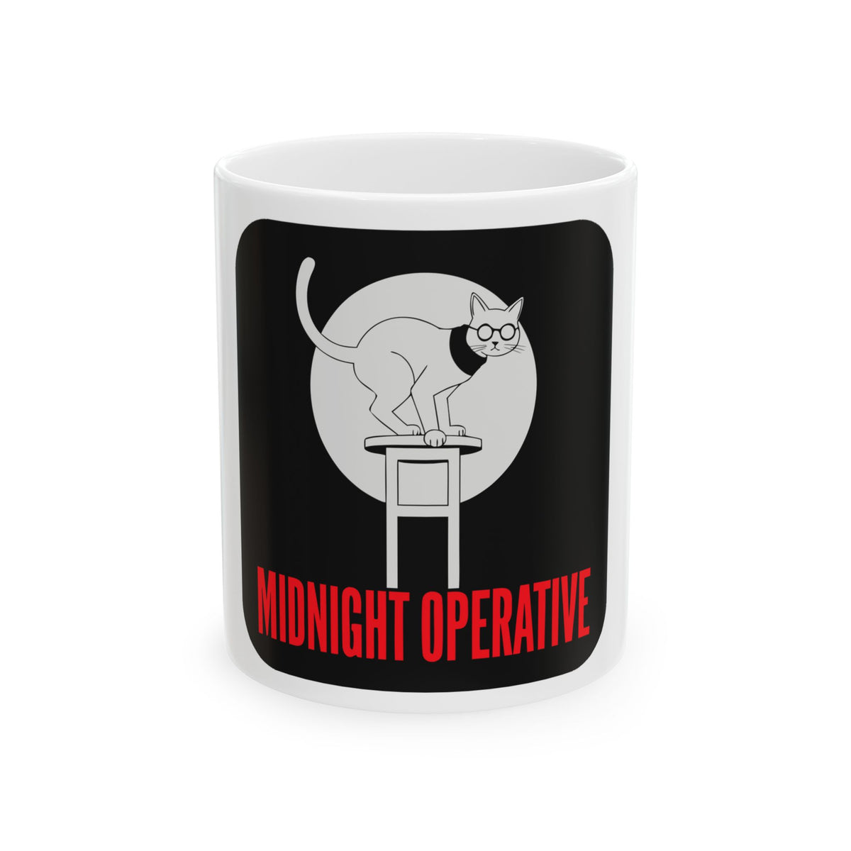 Spy Cat Night Mission Mug – Funny Cats Anime Style Humor