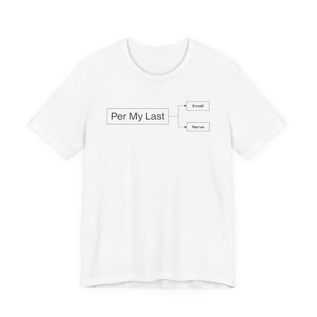 Office Humor Flowchart Tee - Per My Last Email Nerve