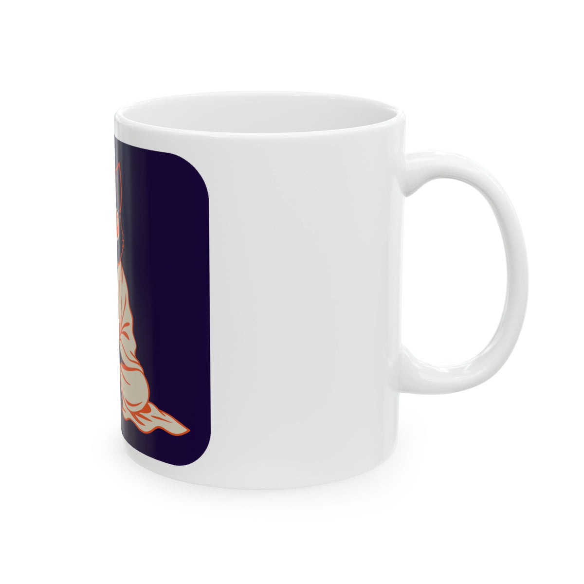 Zen Cat Anime Art Mug | Woodblock Parody